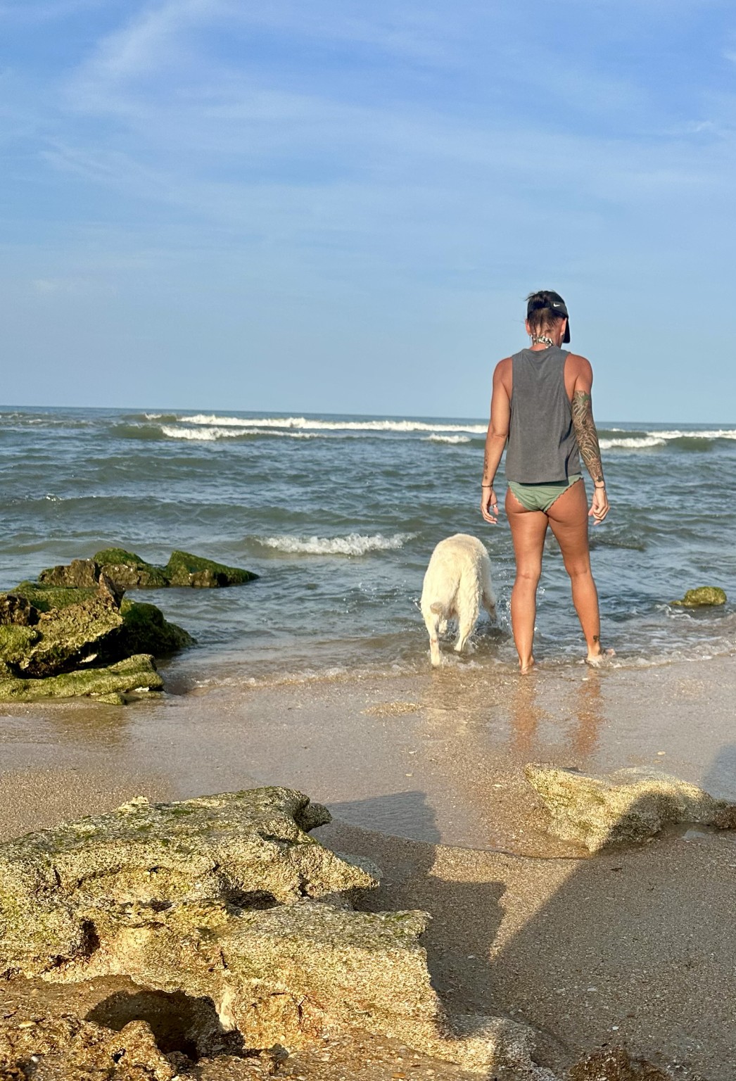 A beach day at the ocean